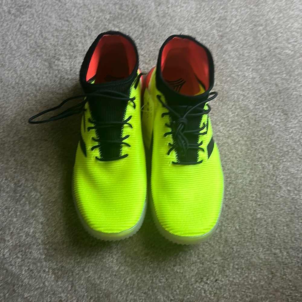 Neon green adidas predators